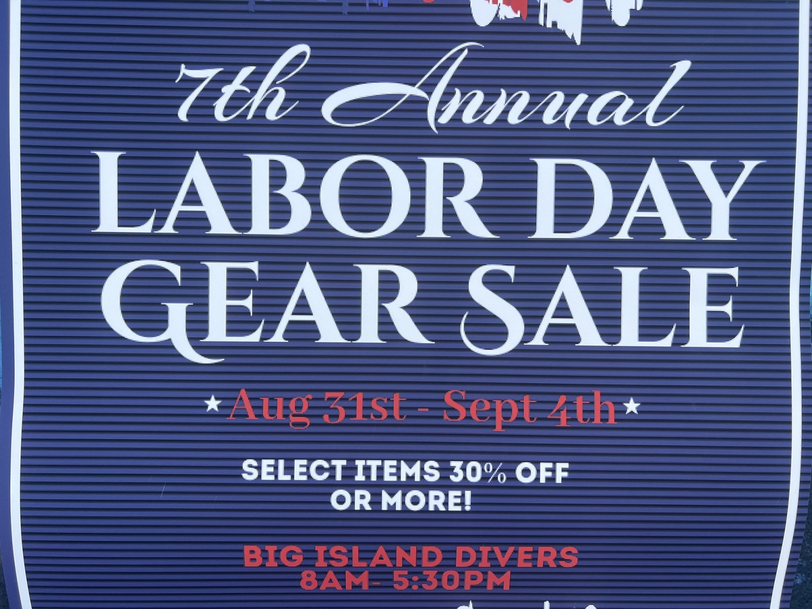Big Island Divers 7th Annual Labor Day Gear Sale